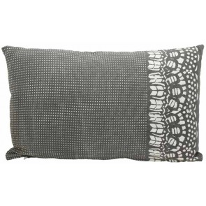 Charcoal Country Lace Rectangle Cushion