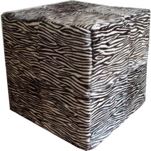 Zebra Pattern Cowhide Cube 
